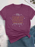 Letter Print Round Neck Casual Crew Neck Short Sleeve Daily Clothes All Seasons T-Shirts