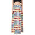 Long Skirts Plaid Elastic Waist Skirts Spring Summer Casual Skirts Streetwear Cotton Womenswear T-Shirts