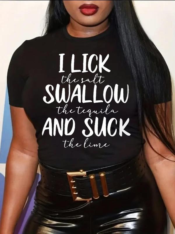 Streetwear Letter Print Round Neck Casual Short Sleeve Crew Neck Daily Top All Seasons T-Shirts