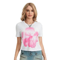 Summer Tops Slim Casual Round Neck Short Sleeve Flower Print Baby Shirts Streetwear Clothes Cotton Lady T-Shirts