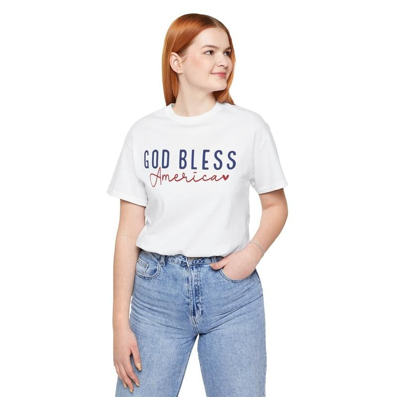 4th July Shirt July Fourth Shirt God Bless America Shirt Cute America Shirt T-Shirts