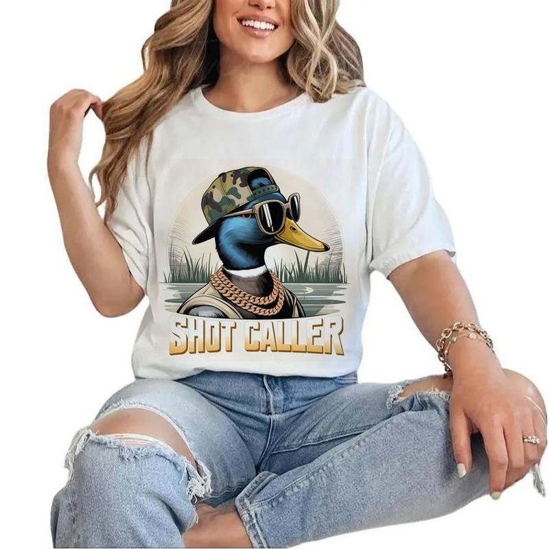 Wood Duck Caller Duck Hunting Pocket Shirt Graphics Duck Hunting Season Cotton Menswear T-Shirts