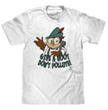 Woodsy Owl Give Hoot Don'T Pollute Recycled White T-Shirts