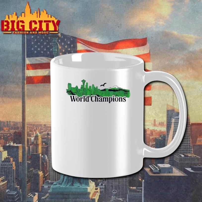 World Champions Seattle Xlvii Lx Skyline Space Needle Mount Rainier Shirt