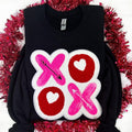 XOXO Chenille Sequin Patch BLACK T-Shirts