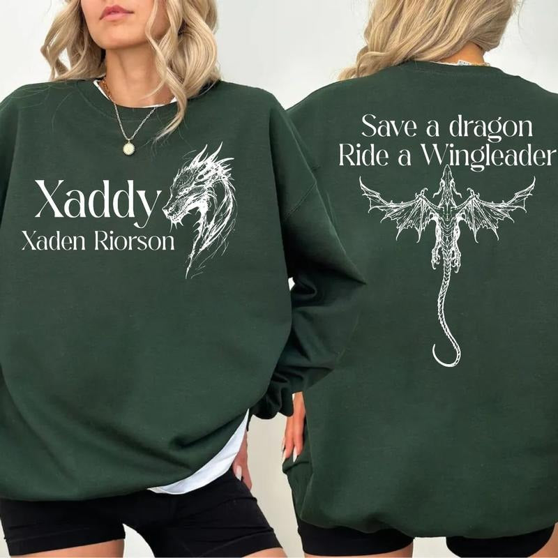 Xaddy Xaden Riorson 2 Sides Shirt Xaden Fourth Wing Fourth Wing Rebecca Yarros T-Shirts