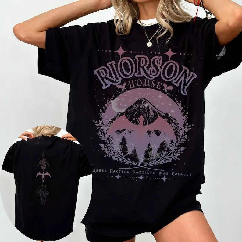 Xaden Ri0rson House Shirt Basgiath War College Shirt Fourth Wing Shirt Iron Flame Shirt Dragon Rider Rebecca Yarros T-Shirts