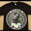 Xolo Whit Mexican Calendar Cotton Black T-Shirts