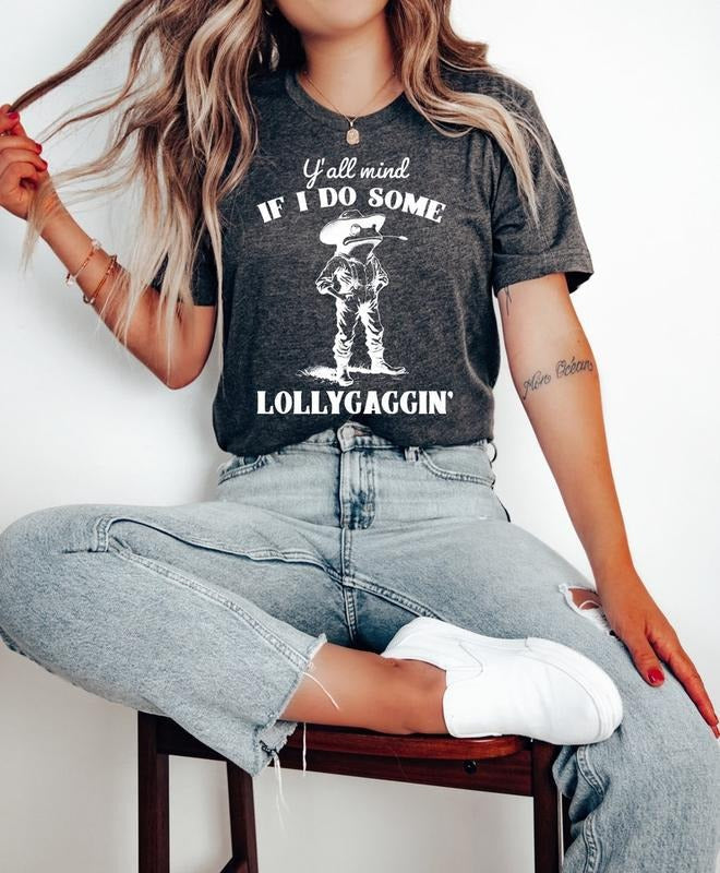 Y'All Mind If I Do Some Lollygagging Shirt Funny Frog Cute Funny Frog Frog Lovers Retro Farmer Farmer T-Shirts