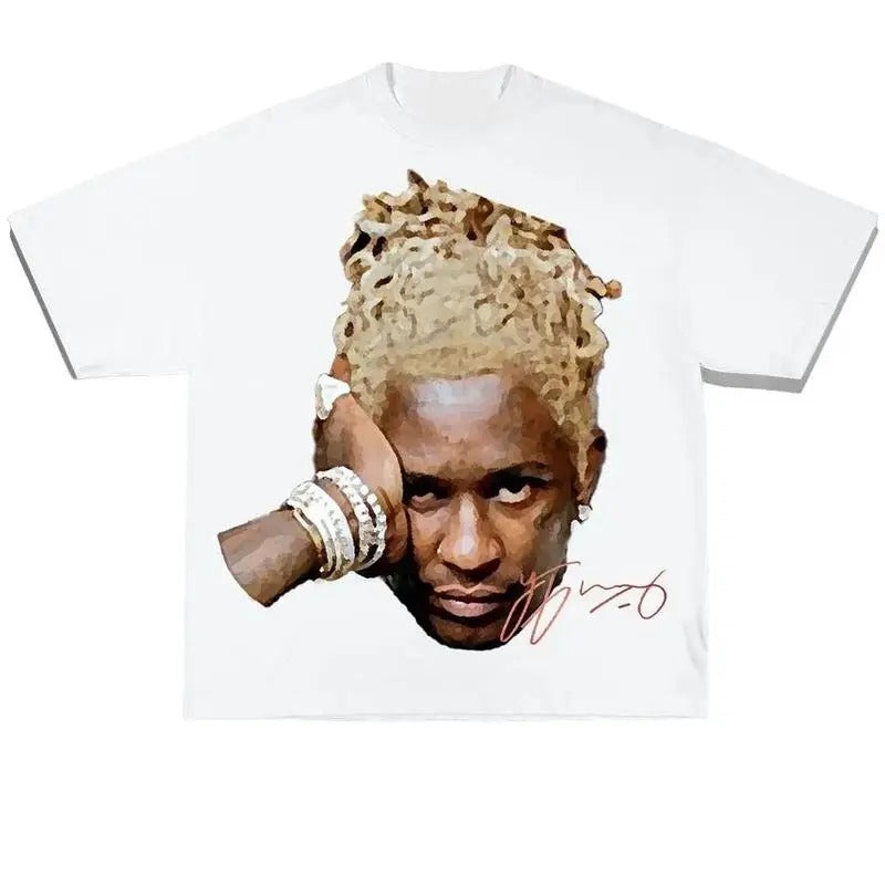 Y.Thug Vintage Bootleg Summer Cotton Menswear Top Motivation Original T-Shirts