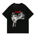 Y2K Horror Dark Gothic Multi Face Psychedelic Retro Pixel Dream 2000s Nostalgia Digital Art Print T-Shirts