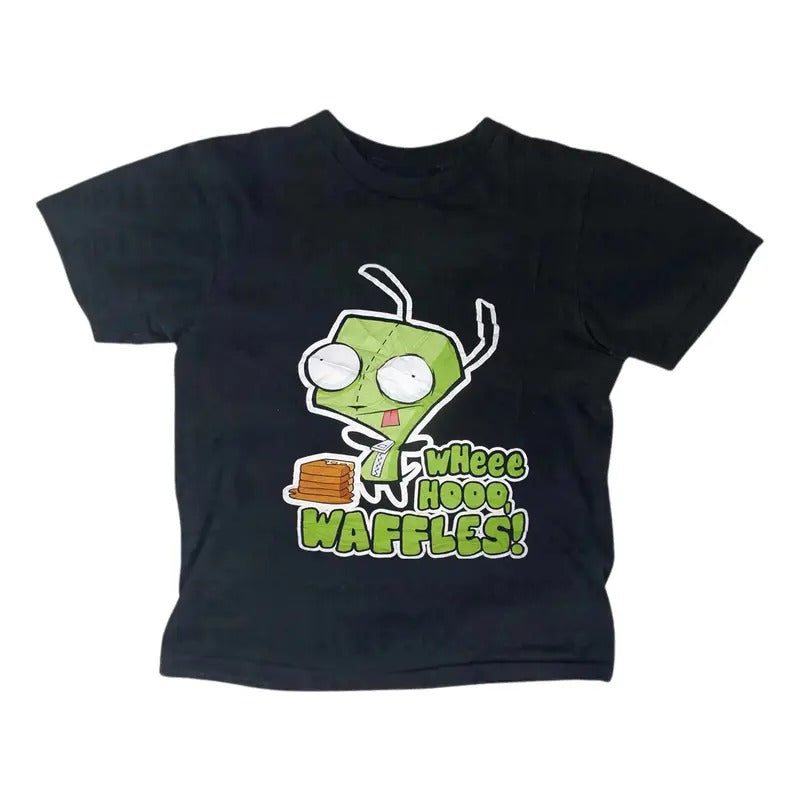Y2K Gothic Emo Girl Top Vintage Zim Doom Baby Scene 2000s Soft Cotton Shirt Summer Comfort Streetwear Womenswear T-Shirts