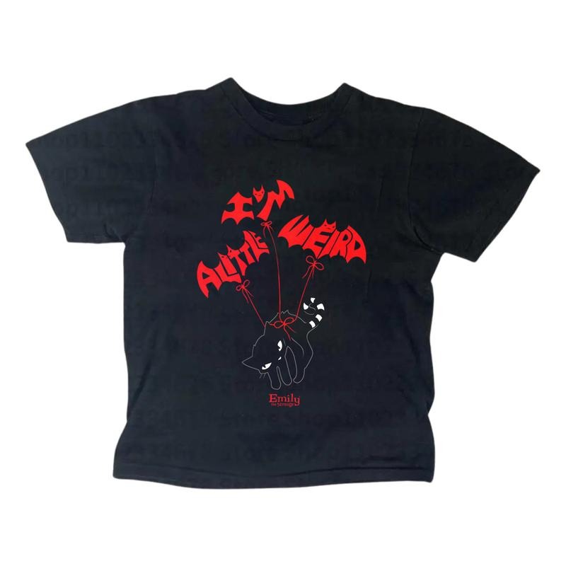 Y2k Cat Emily Strange Baby Gothic Emo Girl Top Vintage Casual Cotton Short Sleeve Fitted Summer Womenswear Streetwear Comfort T-Shirts