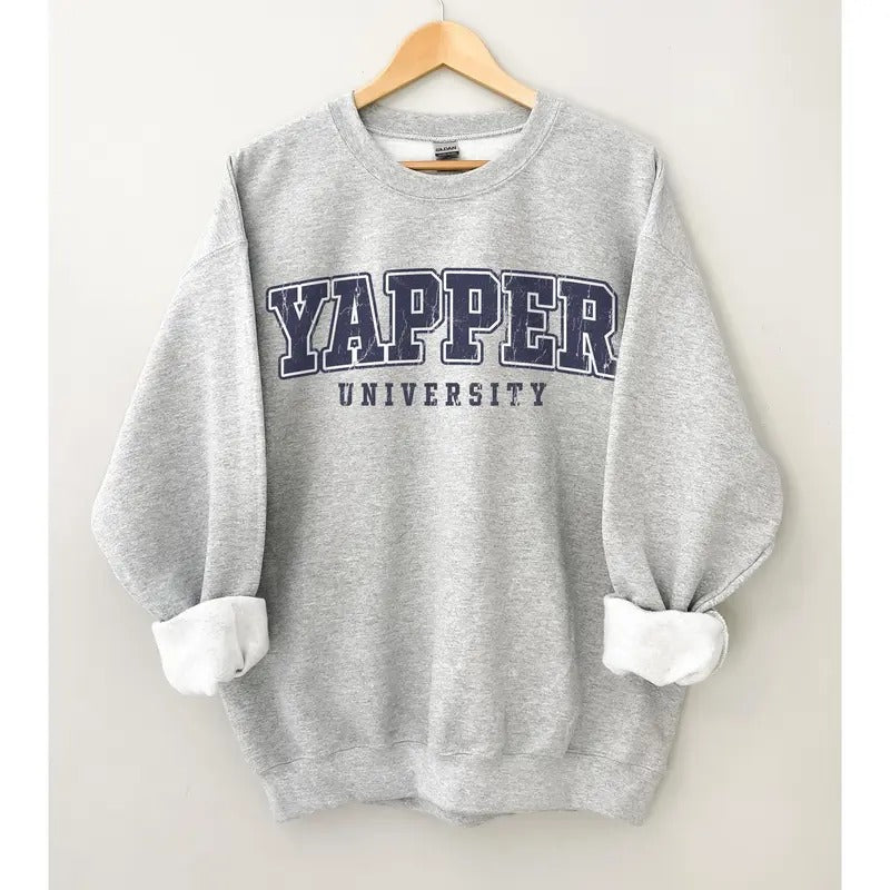 Yapper University Shirt Funny Sarcasm Funny Y2K Weird Core Meme Shirt Funny T-Shirts