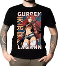 Yoko Littner Tengen Toppa Gurren Lagann Blue Red Retro Classic T-Shirts
