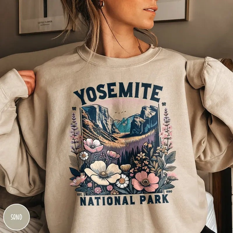 Yosemite Yosemite National Park Yosemite Wildflower Yosemite Granola Girl T-Shirts
