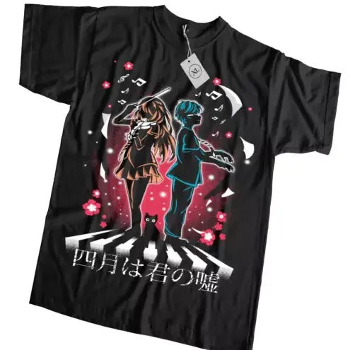 Your Lie April Anime Manga 2023 Shirt All Size Black T-Shirts