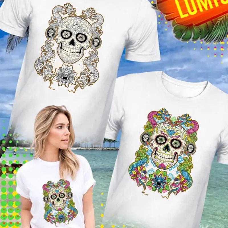 Calavera Quezacolth Cotton White T-Shirts