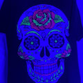 Dia De Muertos Skull Black Cotton T-Shirts