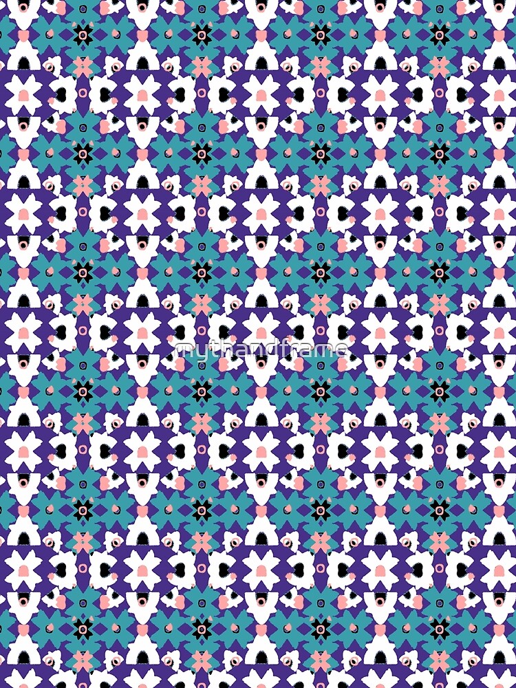 Boho Chic Ethnic Tribal Purple Pattern by mythandframe