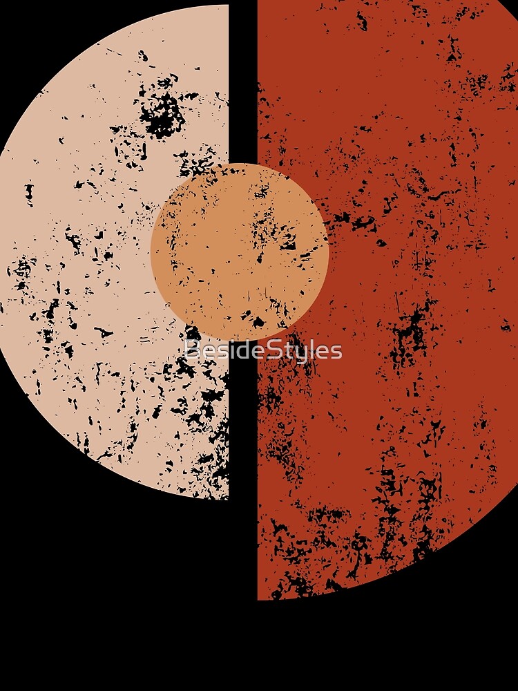 Geometric Circles Boho Art Prints in Earthy Tones by BesideStyles