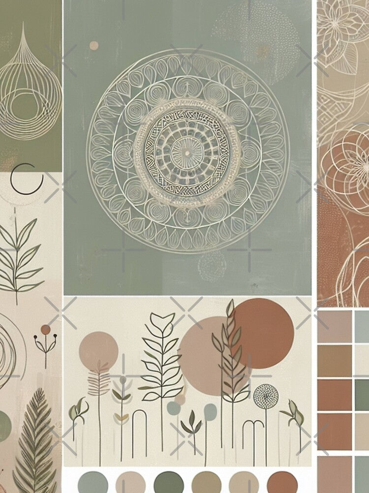 Boho Abstract Background - 22 by Acabee