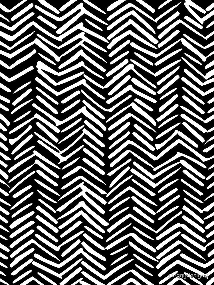 Boho Mudcloth Pattern, Black and White by meggydesigns