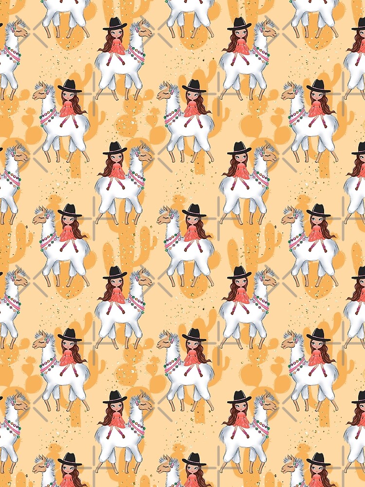 Boho themed cute girly pattern 7 by Lalanacliparts