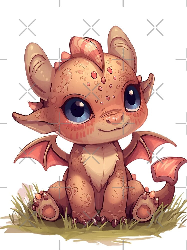 Cute dragon in the fairytale forest by SimonsDesignArt
