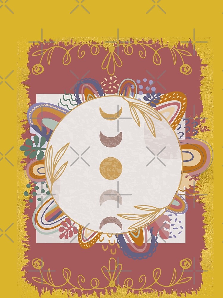 Moon Cycle Boho Print by malinshepherd
