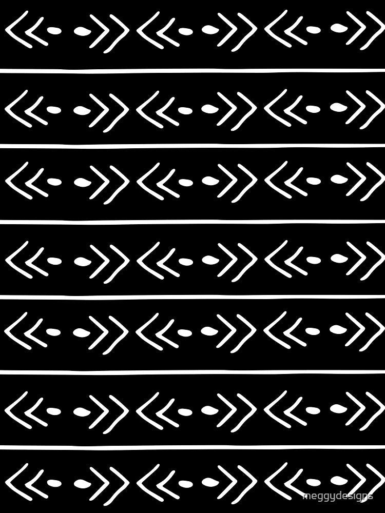 Mudcloth, African, Black and White Art, Boho Wall Art by meggydesigns