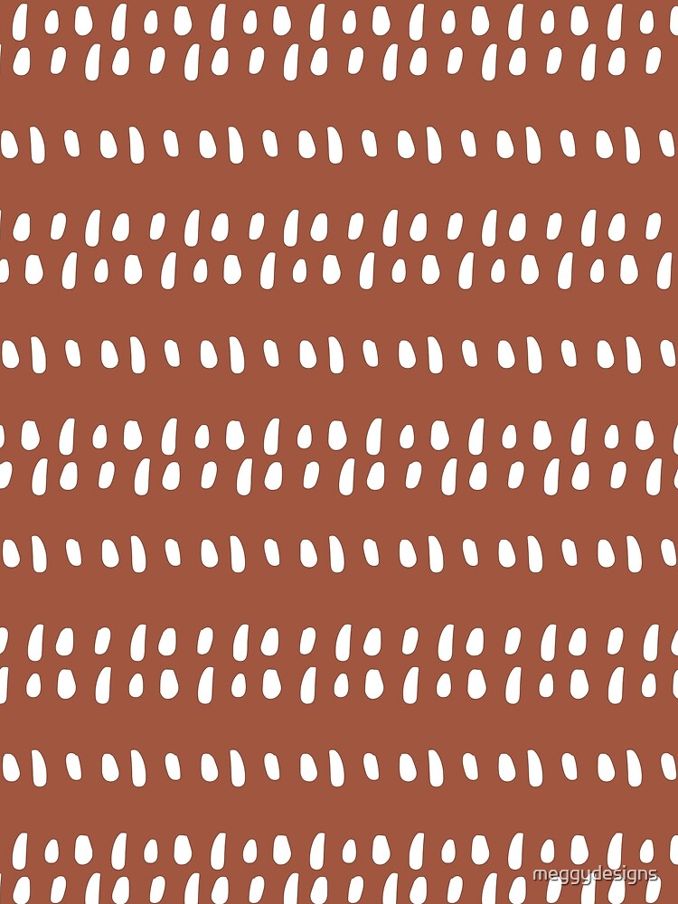 African Spotted Mudcloth, Terracotta, Rust, Boho Wall Art by meggydesigns