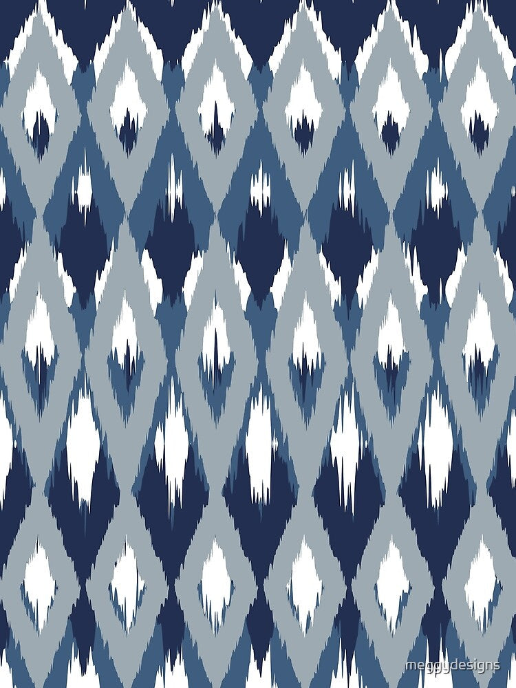 Copy of Boho Ikat Pattern, Red, Teal, Green, Mustard Yellow by meggydesigns