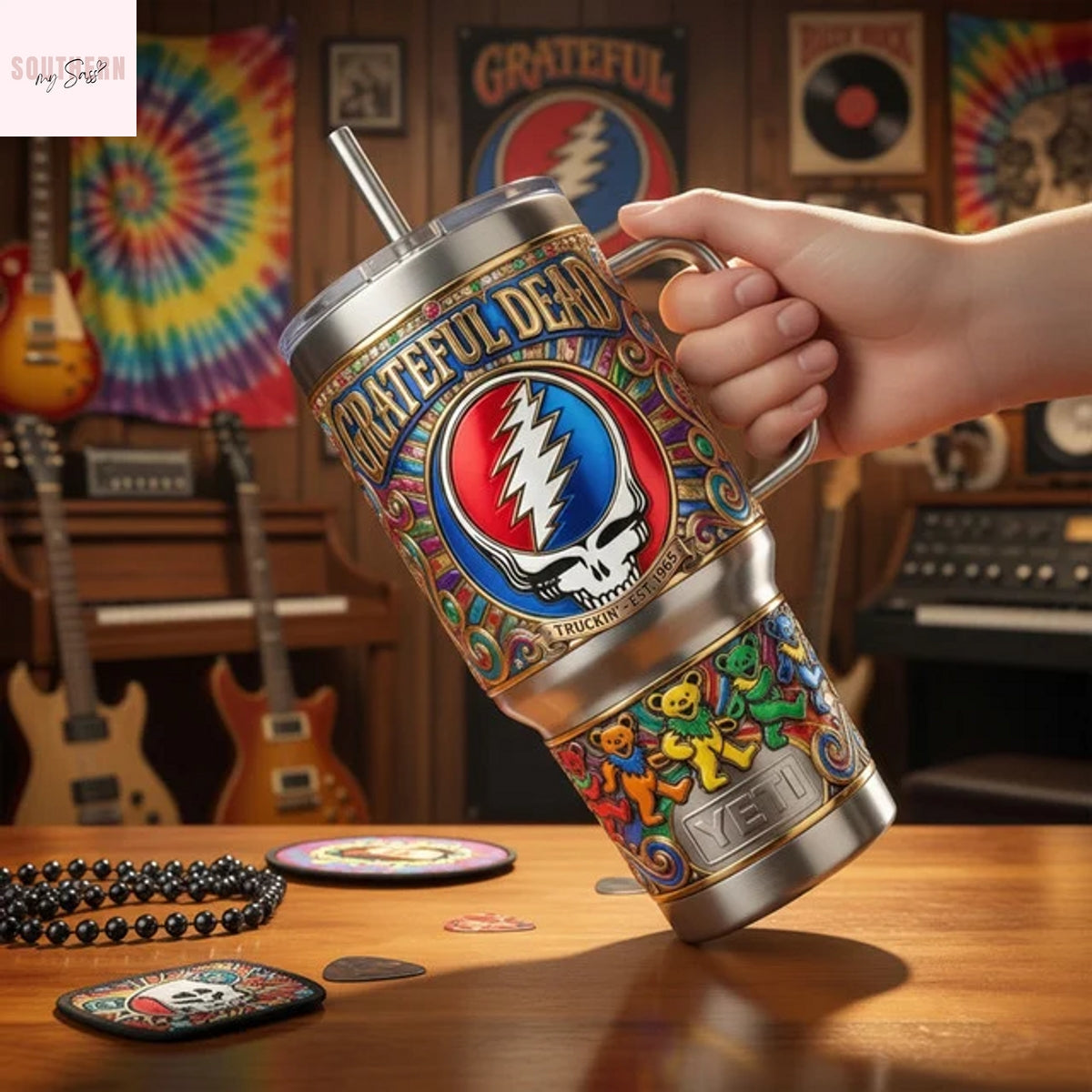 Grateful Dead Steal Your Face Right Off Your Head Tumbler
