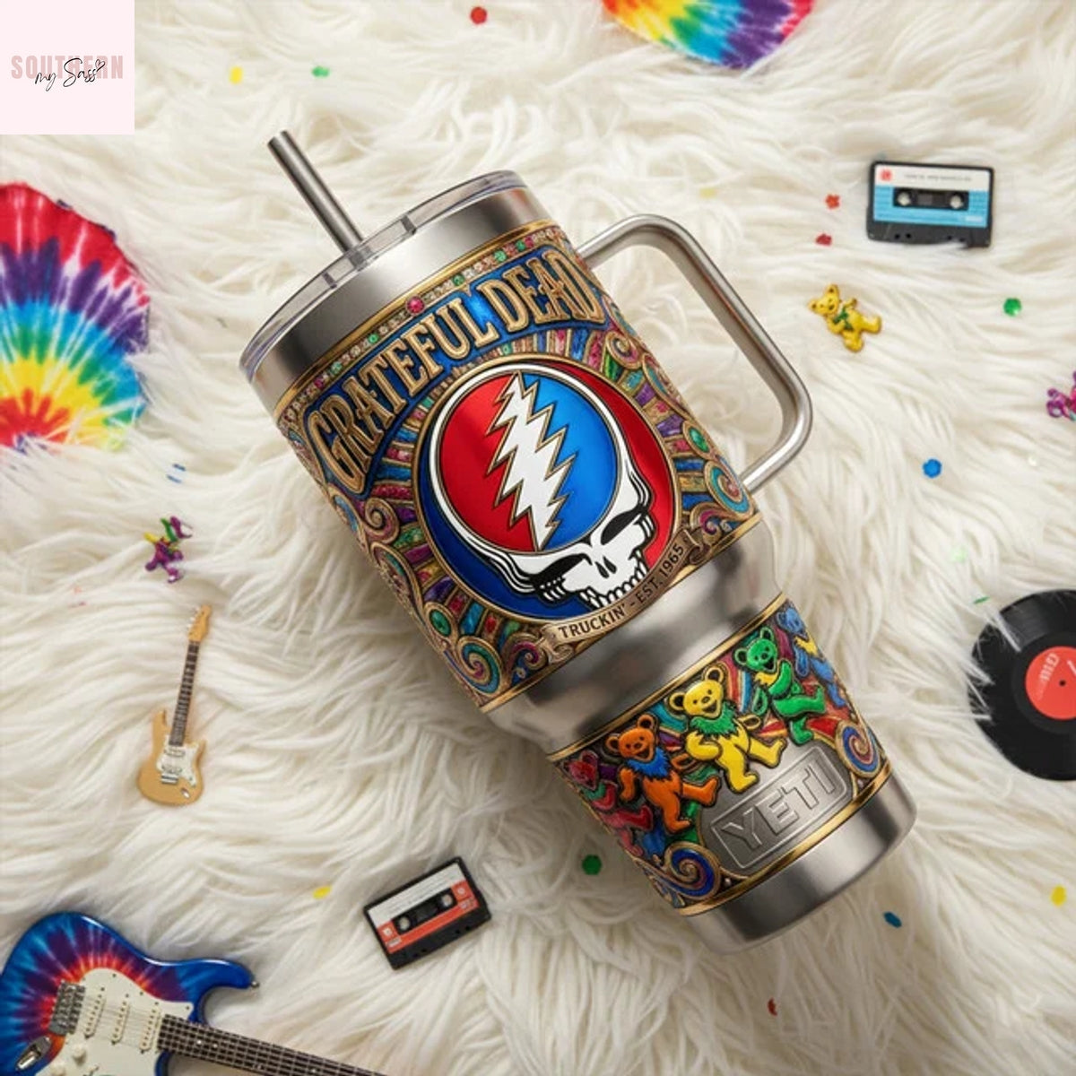 Grateful Dead Steal Your Face Right Off Your Head Tumbler