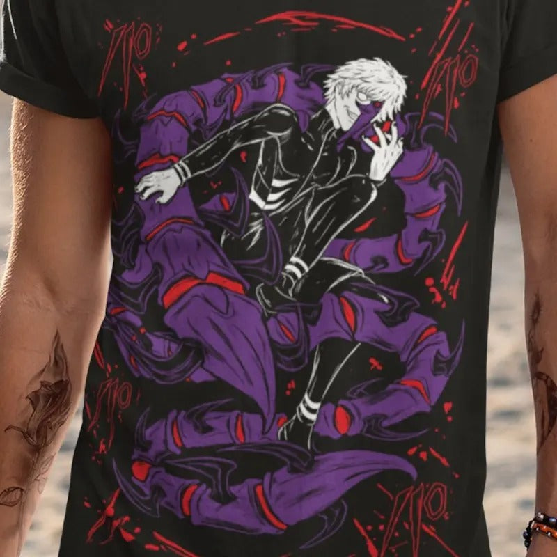 Ken Shirt Fire Streetwear Japan 100% Cotton Anime Comfortable Shirt Horror Anime T-Shirts