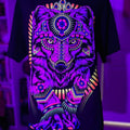Lobo Blanco Cotton Black Casual T-Shirts