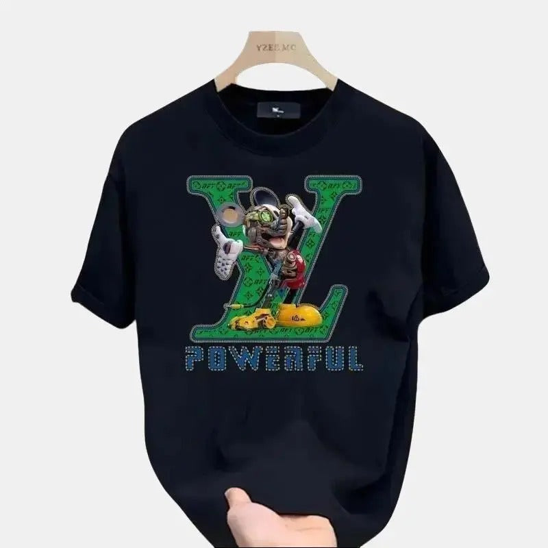 Lvlv Powerful Cotton Summer Cute Luxury Y2K Shirt Chic T-Shirts
