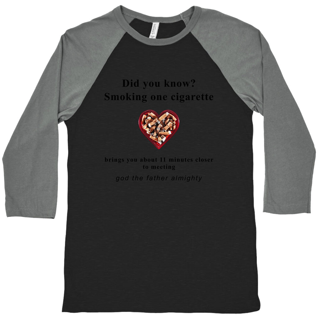 Smoking Cigs Baseball Tee
