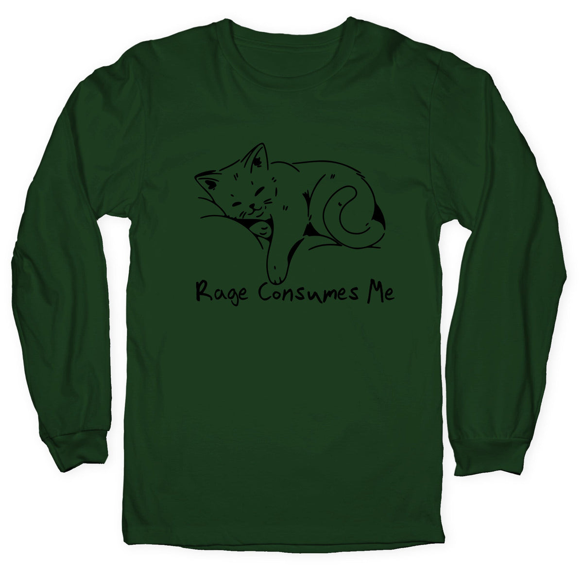 Rage Consumes Me Kitten Longsleeve Tee