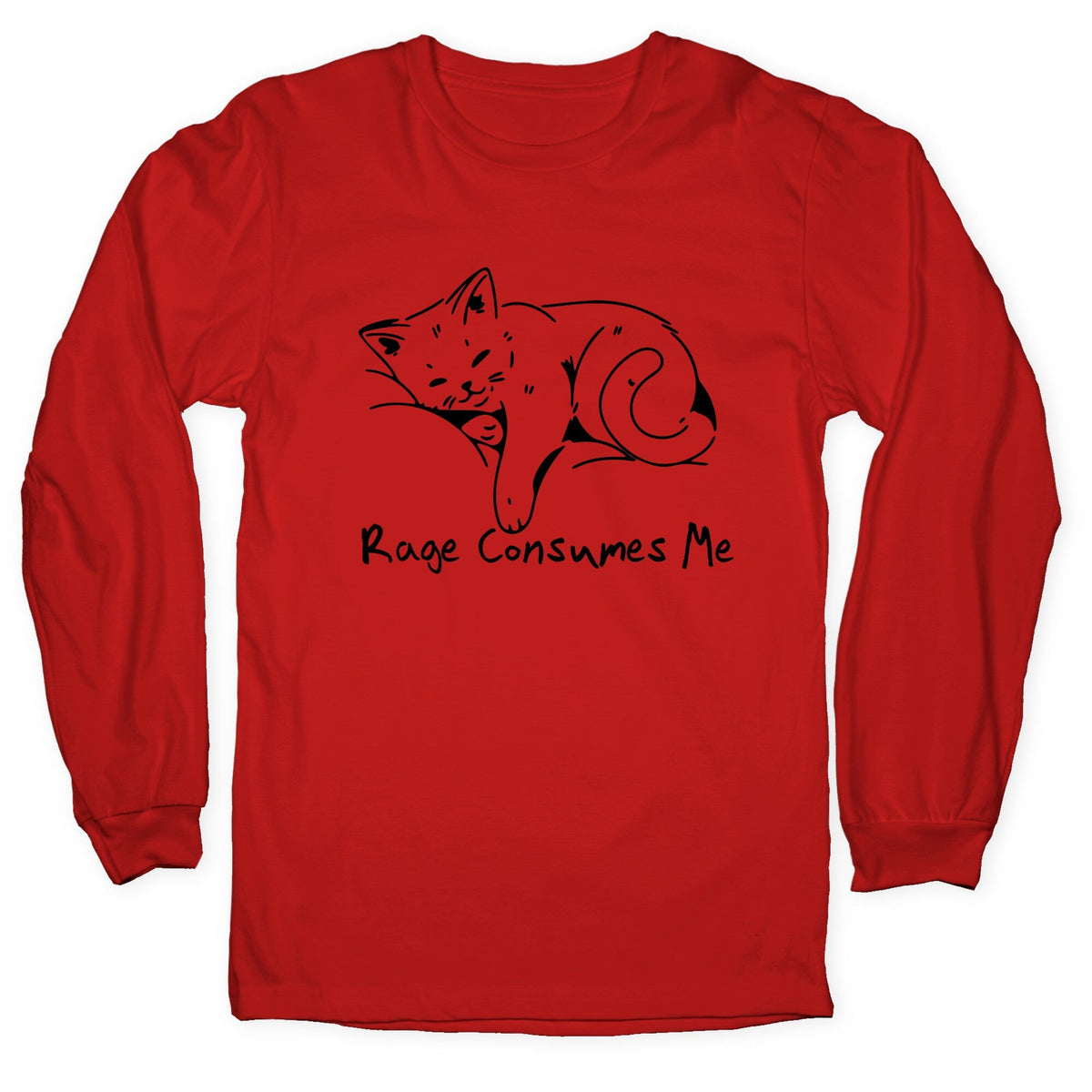 Rage Consumes Me Kitten Longsleeve Tee