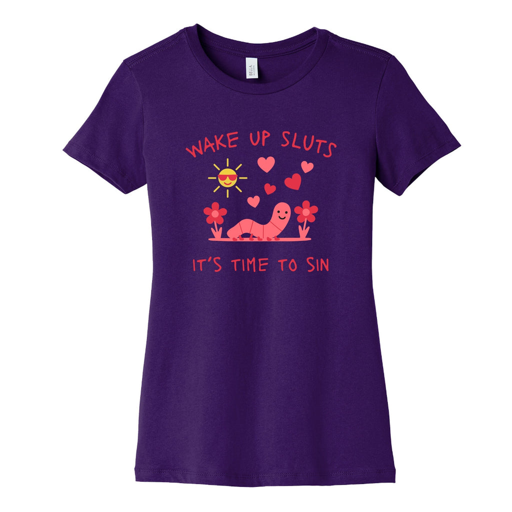 Wake Up Sluts Valentines Edition Womens Cotton Tee