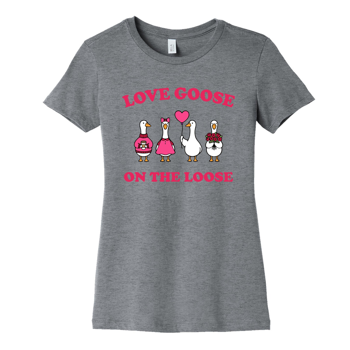 Love Goose On The Loose Womens Cotton Tee