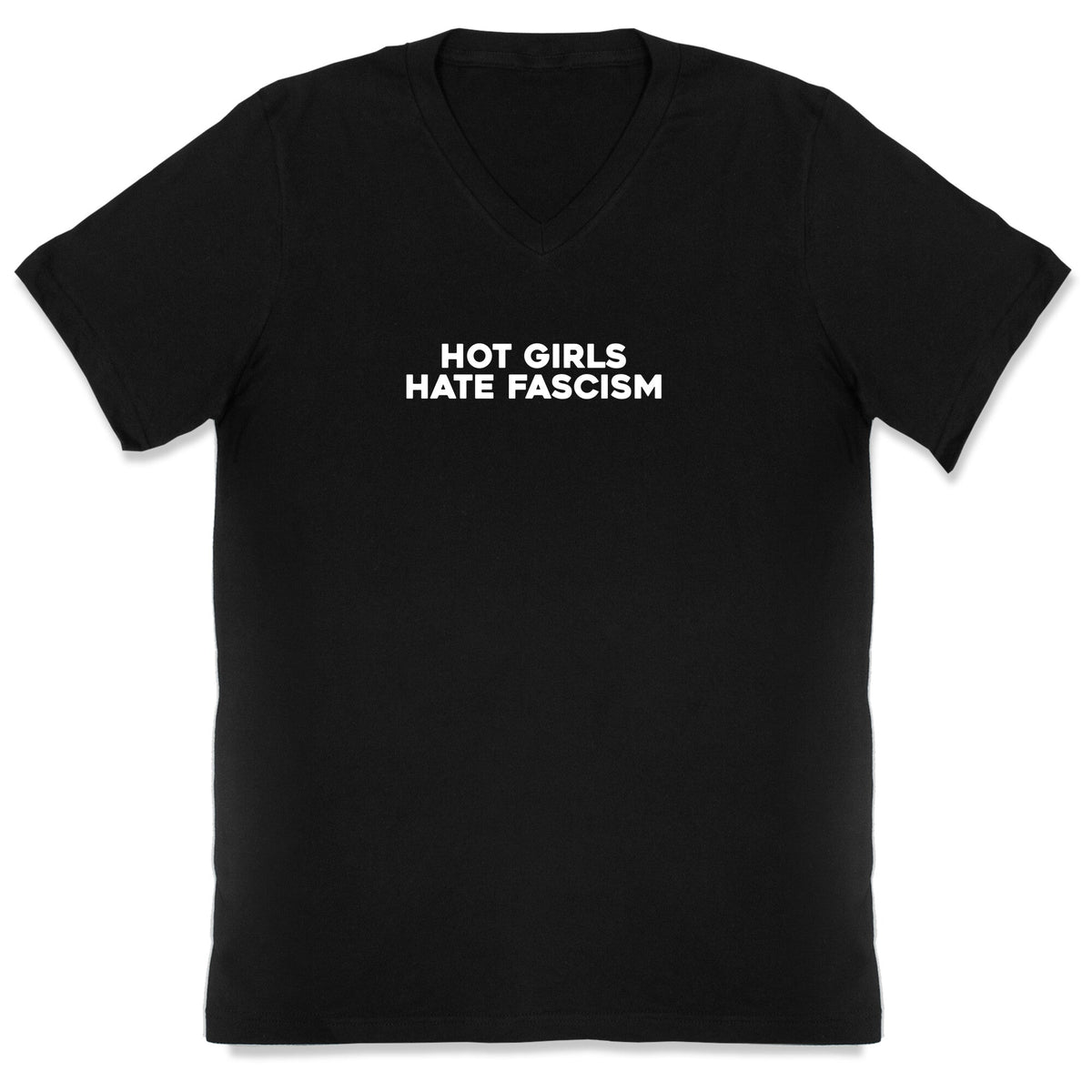 Hot Girls Hate Fascism V-Neck