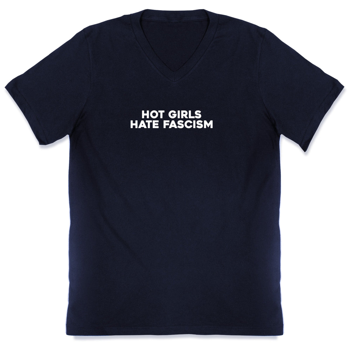 Hot Girls Hate Fascism V-Neck