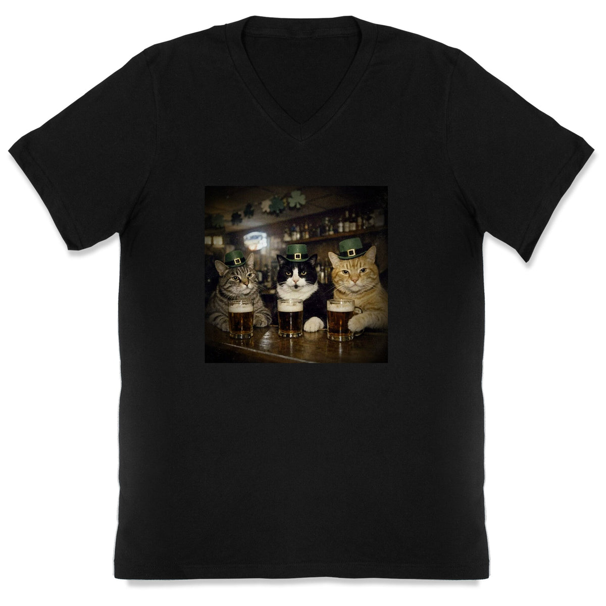 Saint Patrick Cats V-Neck