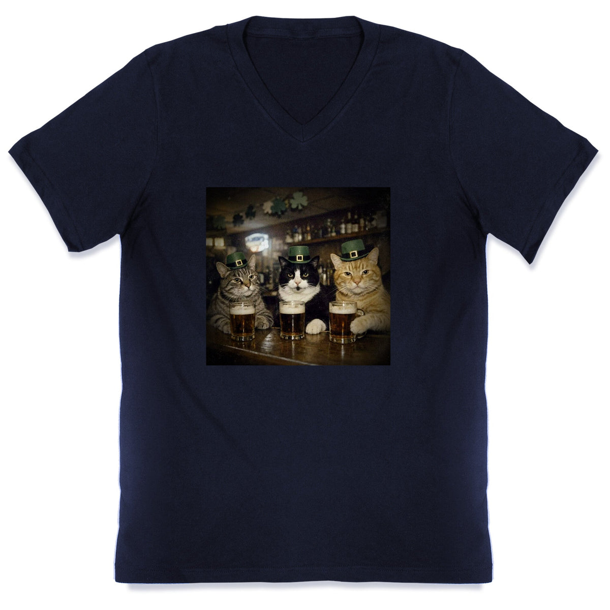 Saint Patrick Cats V-Neck