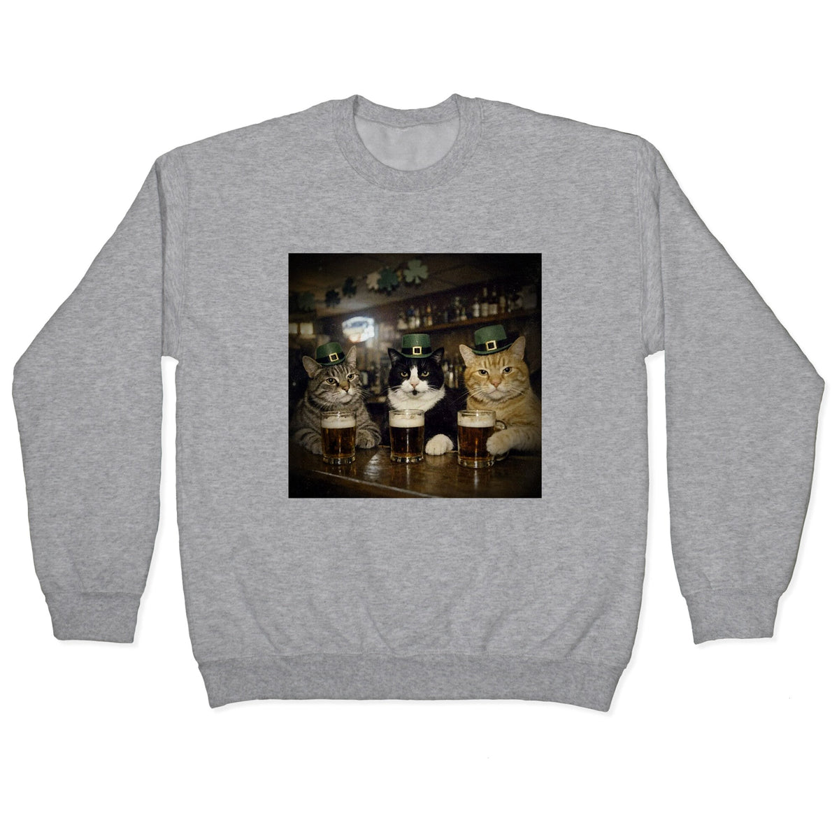 Saint Patrick Cats Crewneck