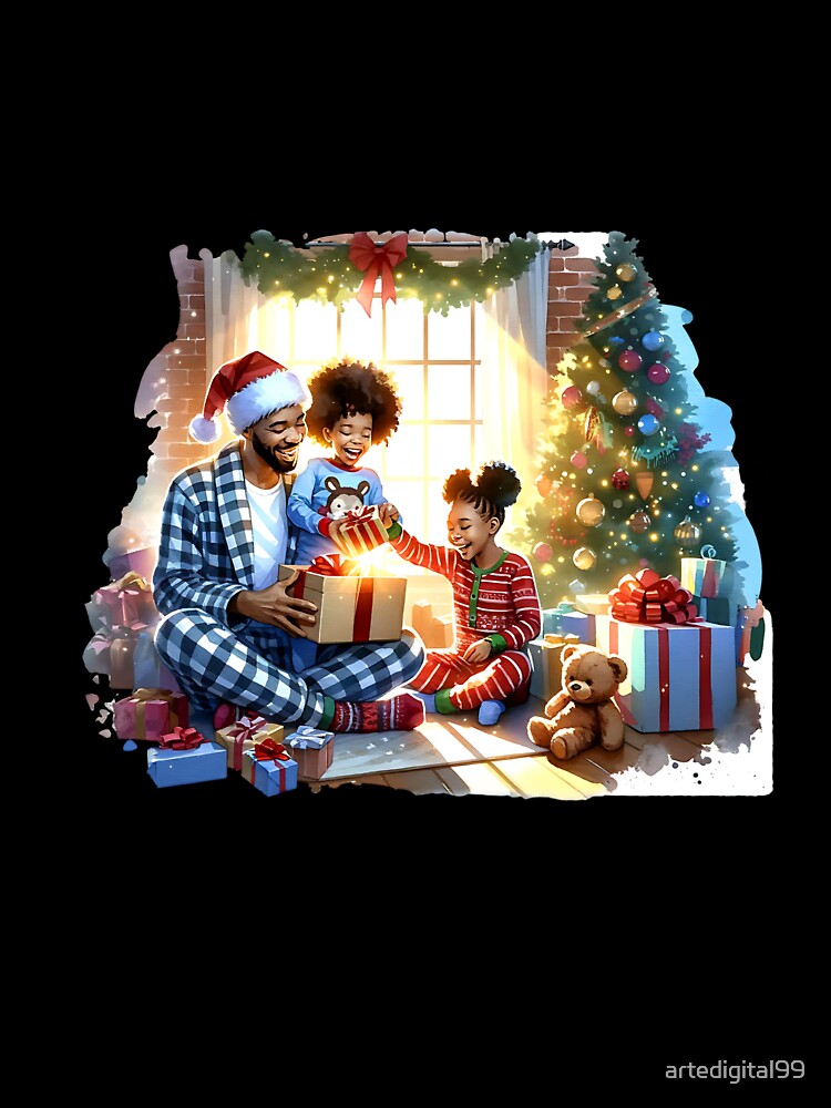 African American Christmas Artwork – Festive Holiday Design by artedigital99