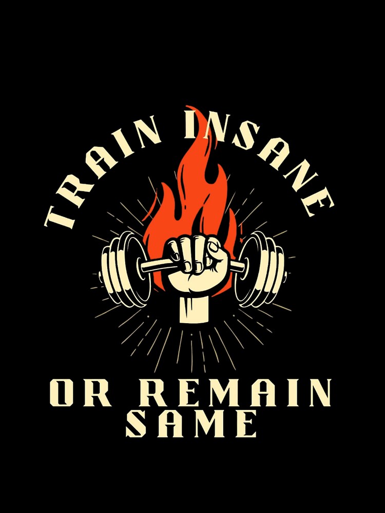 Train Insane or Remain Same by LevelUpMerchs